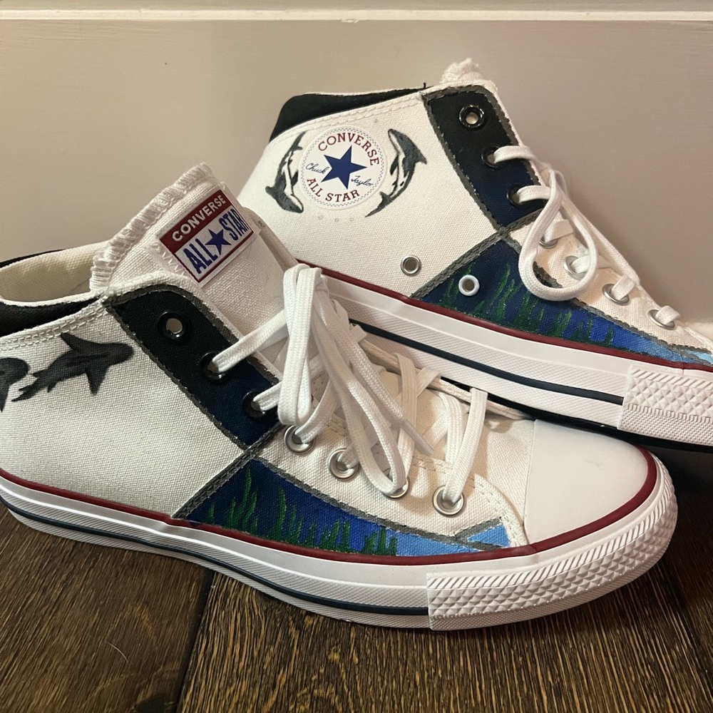 RARE Custom Shark Converse